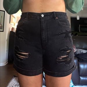 AE Stretch Curvy Denim Mom Shorts